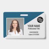 Badge Carte d'identité personnalisée avec code-barres et (Avant)