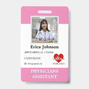Badge Carte d'identité personnalisée avec logo et photo 