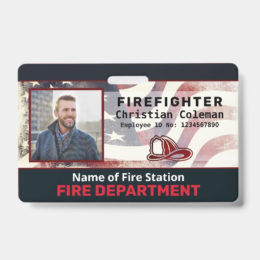 Badge Carte d'identité personnalisée avec nom, logo, cod (Avant)