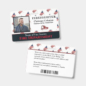 Badge Carte d'identité personnalisée avec nom, logo, cod (Avant & arrière)