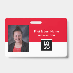 Badge Carte d'identité personnalisée avec photo de l'emp