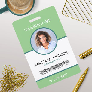 Badge Carte d'identité personnalisée avec photo de l'emp