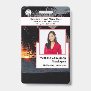 Badge Carte d'identité personnalisée avec photo et code-
