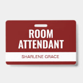 Badge Carte d'identité personnalisée de l'employé de cha (Avant)