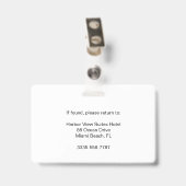 Badge Carte d'identité personnalisée de l'employé de la  (Arrière avec clip)