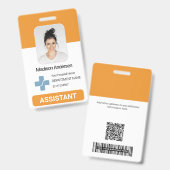 Badge Carte d'identité personnalisée de l'employé de l'h (Avant & arrière)