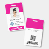 Badge Carte d'identité personnalisée de l'employé de l'h (Avant & arrière)