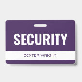 Badge Carte d'identité personnalisée de l'employé Violet (Avant)