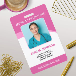 Badge Carte d'identité personnalisée d'employé d'hôpital