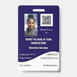 Badge Carte d'identité personnalisée employé CUSTOM, ble