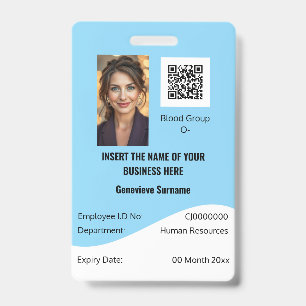 Badge Carte d'identité personnalisée employé CUSTOM modi