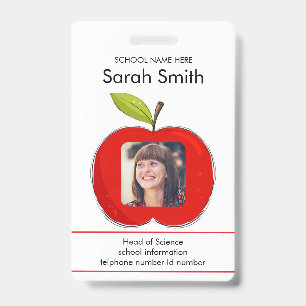Badge Carte d'identité personnalisée pour enseignant – A