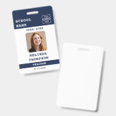 Badge Carte d'identité personnalisée pour enseignant ave (Avant & arrière)