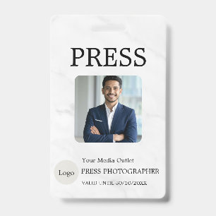Badge Carte d'identité personnalisée pour journaliste ph
