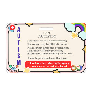 Badge Carte d'identité personnalisée pour l'autisme – Al