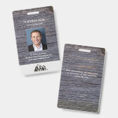 Badge Carte d'identité personnalisée pour le personnel d (Avant & arrière)