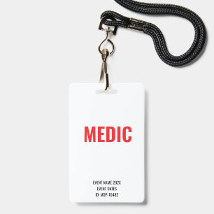 Badge Carte d'identité personnalisée pour les événements