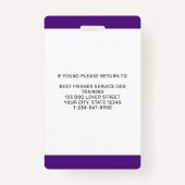 Badge Carte d'identité personnalisée - Service Dog In Tr (Dos)