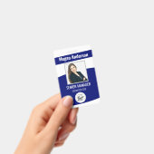 Badge Carte d'identité photo de l'employé bleu de la Mar (Manuel / portable)