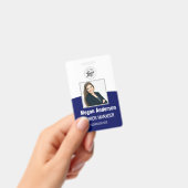 Badge Carte d'identité photo de l'employé bleu de la Mar (Manuel / portable)