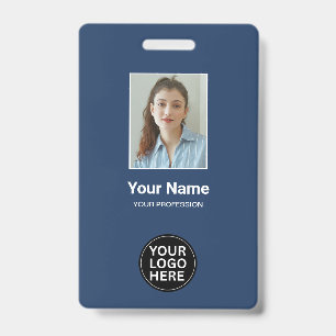 Badge Carte d'identité photo de l'employé de la Marine b