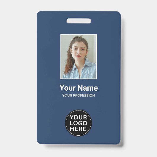 Badge Carte d'identité photo de l'employé de la Marine b (Avant)
