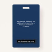 Badge Carte d'identité photo de l'employé de la Marine b (Dos)