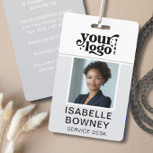 Badge Carte d'identité photo de l'employé gris Insigne d