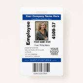 Badge Carte d'identité photo de l'employé moderne Logo Q (Devant)