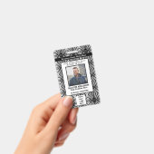 Badge Carte d'identité Photo de l'employé Nom Logo Barre (Manuel / portable)