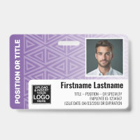 Carte d'identité photo de l'employé - tribal moder