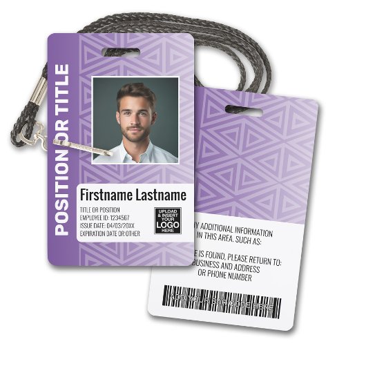 Badge Carte d'identité photo de l'employé - tribal moder
