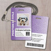 Badge Carte d'identité photo de l'employé - tribal moder