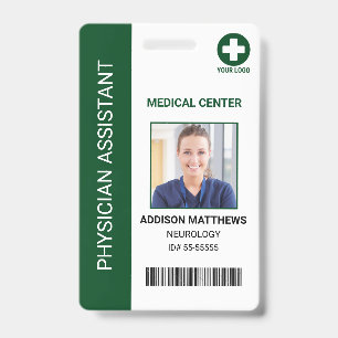 Badge Carte d'identité photo d'un employé médical de l'h