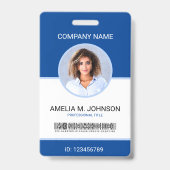 Badge Carte d'identité photo personnalisée de l'employé (Face)