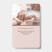 Badge Carte d'identité pour aidant familial (Arrière)