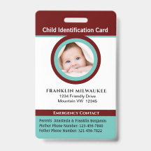 Carte d'identité pour enfant garçon ou fille