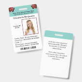 Badge Carte d'identité pour les garçons d'élèves de l'éc (Avant & arrière)