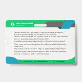 Badge Carte d'identité pour l'université (Arrière)