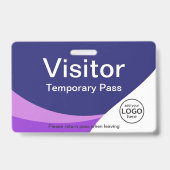 Badge Carte d'identité pour visiteur d'entreprise Code Q (Avant)