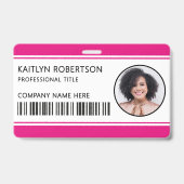 Badge Carte d'identité professionnelle à code-barres ave (Avant)