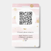 Badge carte d'identité professionnelle à logo personnali (Arrière)