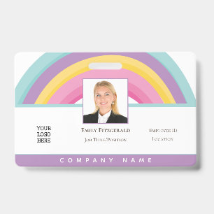 Badge Carte d'identité professionnelle arc-en-ciel avec