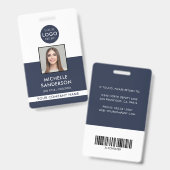 Badge Carte d'identité professionnelle avec code-barres (Avant & arrière)