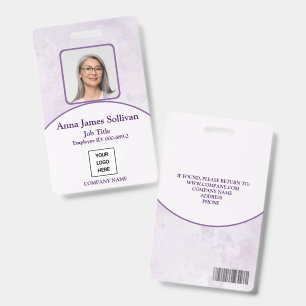 Badge Carte d'identité professionnelle avec code-barres 