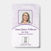 Badge Carte d'identité professionnelle avec code-barres  (Avant)