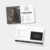 Badge Carte d'identité professionnelle avec code-barres (Avant & arrière)