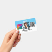 Badge Carte d'identité professionnelle avec code QR et l (Manuel / portable)