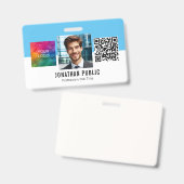 Badge Carte d'identité professionnelle avec code QR et l (Avant & arrière)