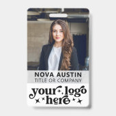 Badge Carte d'identité professionnelle avec code QR et l (Avant)